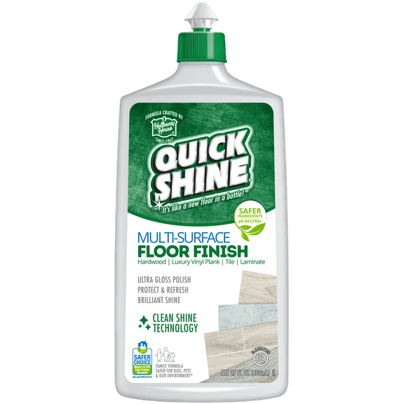 Quick Shine Multi-Surface Floor Finish, Pfas-Free Formula, All Purpose Household Floor Polish, 27 fl oz