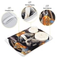 thumbnail image 4 of Dog Flowers Circle Dish Drying Mat Dish Drainer Rack Mats Water Absorbent Non-Slip Easy Clean Heat Resistant for Kitchen Counter, 4 of 8