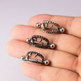 thumbnail image 3 of zttd pair nipple shields fangs design body jewelry steel barbell rings body jewelry accessories for women girls, 3 of 4