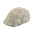 thumbnail image 4 of Gorra plana de malla para hombre, sombrero de verano transpirable para pescar de mediana edad y ancianos Caqui, 4 of 9