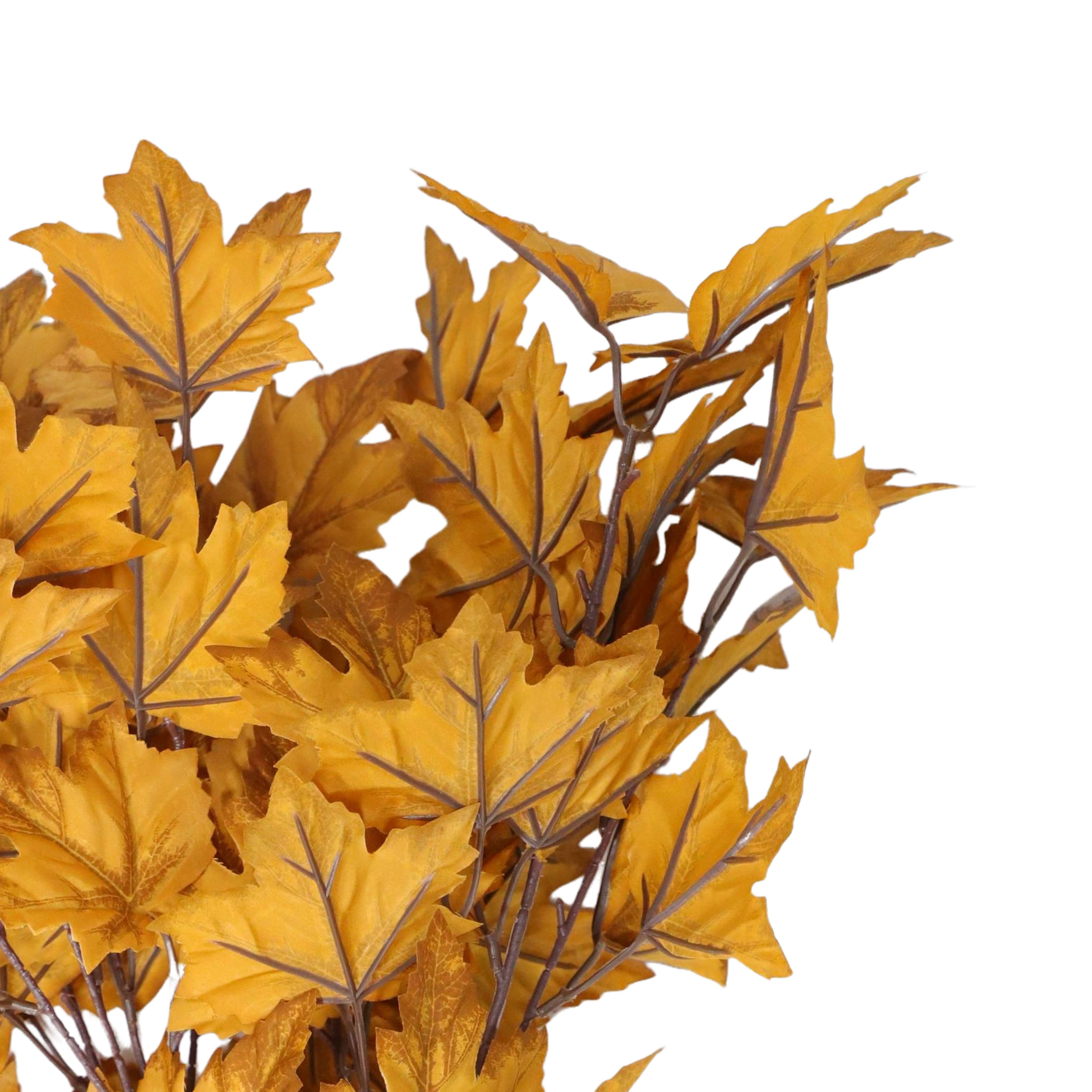 My Texas House Fall Faux Maple Leaf Bundle, Yellow, 20"