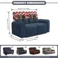 thumbnail image 3 of Psesaysky Dachshund Dog Jeans Design Washable Reclining Loveseat Cover Middle Console Recliner Chair Cover with Console Split Design, 3 of 7