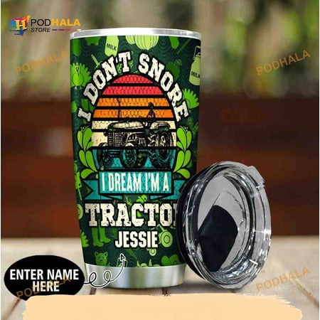 Tractor Personalized Gift Travel Coffee Tumbler 3D All Over Print