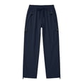 thumbnail image 3 of Lmueinov Women's Outdoor Cargo Pants, High Waisted Hiking Trousers with Zipper Pockets and Drawstring, Lightweight Active Pants, 3 of 3