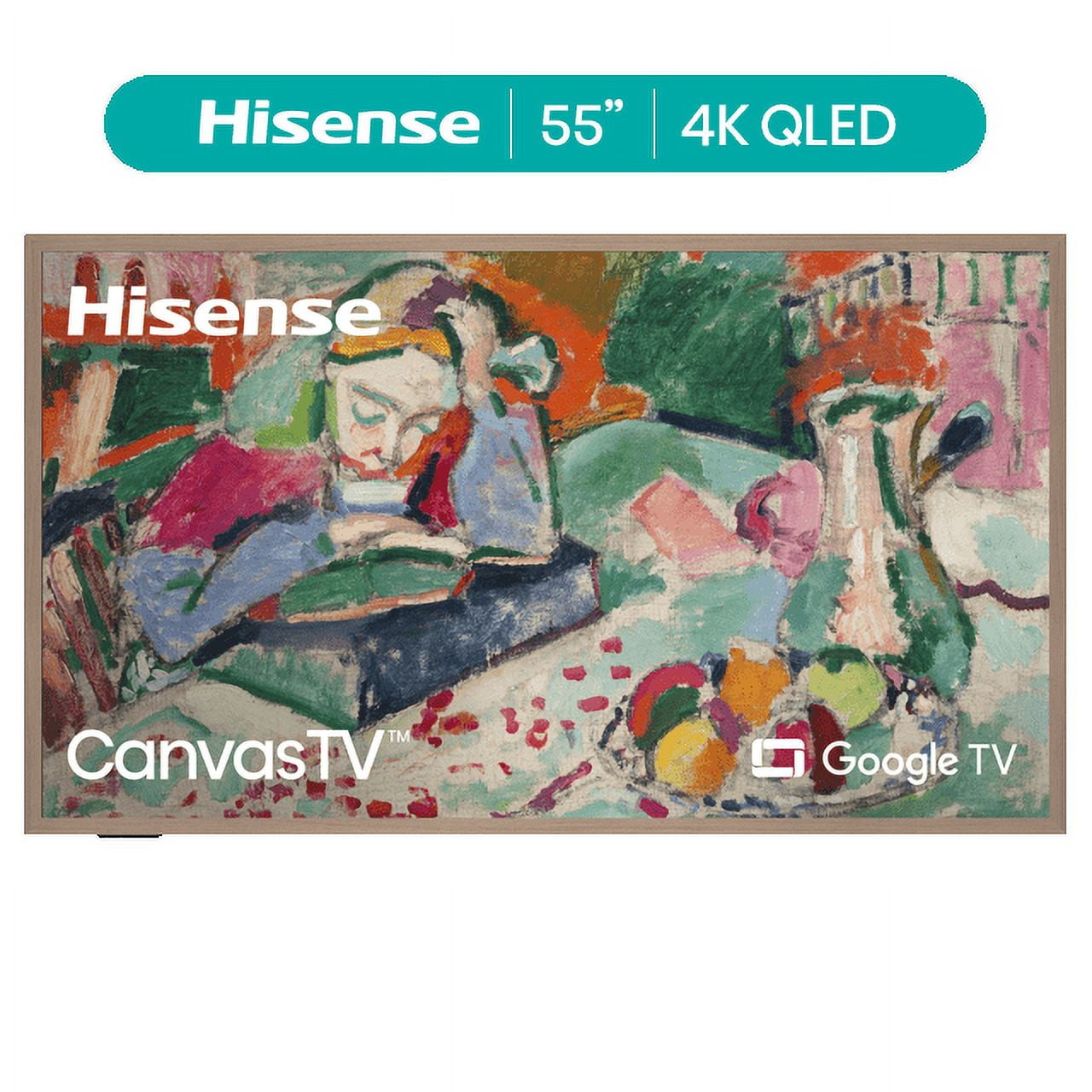 Restored Hisense 55-Inch Class QLED 4K S7N CanvasTV Series Dolby Vision HDR Google Smart TV 55S7N [Refurbished]