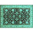 thumbnail image 1 of Ahgly Company Indoor Rectangle Oriental Turquoise Blue Industrial Area Rugs, 5' x 8', 1 of 4