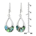 thumbnail image 2 of Traditional Teardrop Abalone Shell Inlay Sterling Silver Dangle Earrings, 2 of 5