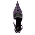 thumbnail image 4 of YDN Women Pointy Toe Cutout Slingback strap Buckle Pumps Bows Stiletto High Heels Studded Sandals Sexy Party Club Shoes Size 13 Purple, 4 of 4
