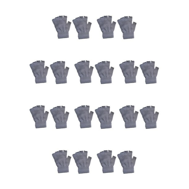 Sonducket 1 par de guantes sin dedos, accesorios de ropa para hombres y mujeres, cubiertas térmicas para manos, calentador de manos con Color gris claro 10piezas