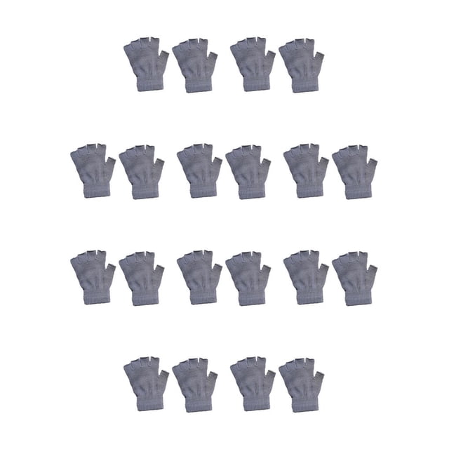 Qarigey 1 par de guantes sin dedos, accesorios de ropa para hombres y mujeres, cubiertas térmicas para manos, calentador de manos con Color gris claro 10piezas