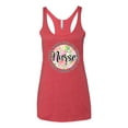 thumbnail image 3 of Floral Nurse Appreciation Pop Culture Tri-Blend Racerback Tank Top, Vintage Red, Medium, 3 of 5