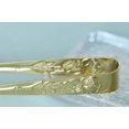 thumbnail image 3 of Rose Handle Sugar Tongs 4-Inch Mini Appetizer Tongs, Set of 3 (Gold Plated), 3 of 6