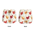 thumbnail image 5 of Lsque Colorful Flower Chickens Printed Women's Running Shorts with Liner Pockets,Elastic Quick Dry Workout Athletic Gym Yoga Shorts,Womens High Waist Shorts-X-Large, 5 of 9