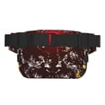 thumbnail image 3 of Kdxio Wolf With Wildflowers Crossbody Double Layer Waist Bag Belt Bag for Unisex Fanny Pack Fashion Waist Packs for Hiking Running Shopping Traveling, 3 of 9