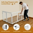 thumbnail image 5 of MOPHOTO Heavy Duty Metal Dog Playpen with Door, 30" High, 6-Panel Portable Exercise Fence, 2 Wooden Bottom Boards, Indoor/Outdoor Use, Dog Pen for Large/Medium/Small Dogs, 5 of 10