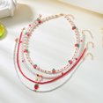 thumbnail image 3 of Collier Perlé Fraise Douce Boho Été pour Femmes Filles Y2K Perles Mignonnes Ras du Cou Chaîne Bijou Cadeau de Fête, 3 of 5