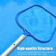 thumbnail image 2 of Pool Skimmer Net with Telescopic Pole Removal Leaf Rake Swimming Pool Ponds Fast Cleaning Tool with Heavy-Duty Aluminium Frames Deep Mesh Nets, 2 of 8