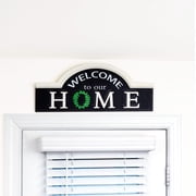 Welcome To Our Home Black Doorway Sign