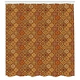 thumbnail image 3 of Ambesonne Moroccan Shower Curtain, Floral Motifs Ottoman, 69"Wx84"L, Orange Yellow Brown, 3 of 3