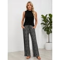 thumbnail image 2 of ZToonmas Women's 2 Piece Outfits Sleeveless Top and Loose Wide Leg Pants Set Casual High Waist Palazzo Pants Suit, 2 of 9