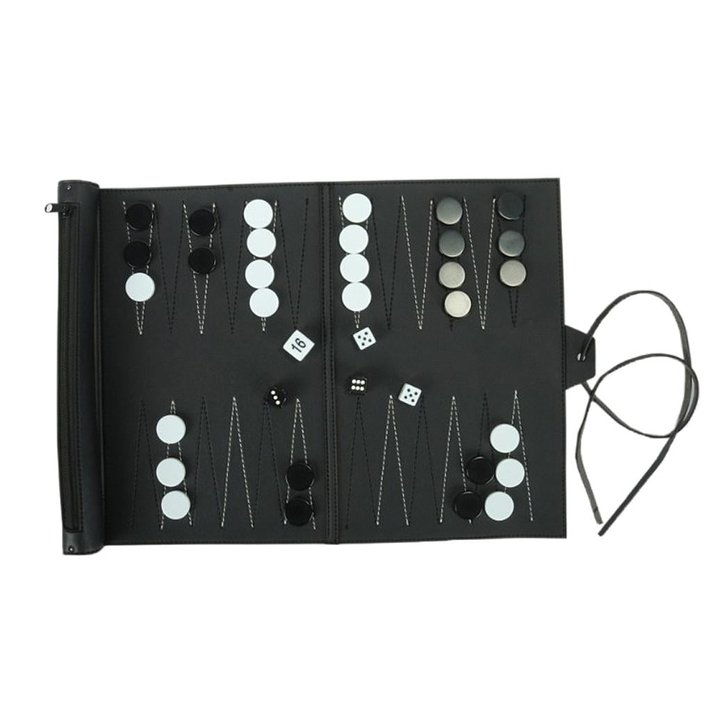 Vintage Roll Backgammon Set 2 Player Table Game Family Recreational