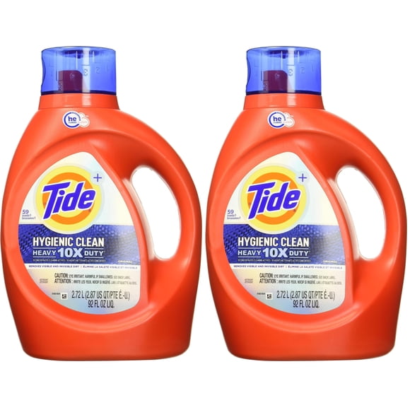 Detergente Líquido para Ropa Tide Hygienic Clean Heavy 10X Pack de 2.7 L