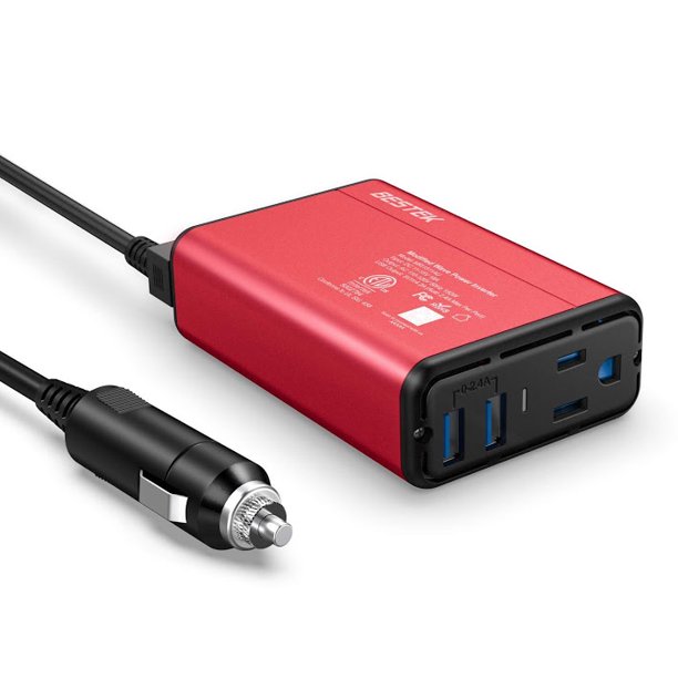 Bestek 150w Power Inverter Dc 12v To 110v Ac Converter 4 2a Dual Usb Car Adapter Thinner Design With Etl Listed Walmart Com Walmart Com