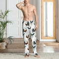 thumbnail image 5 of Uemuo Cool Chicken Pattern Men's Wide Leg Palazzo Lounge Pants with Pockets Light Weight Loose Comfy Casual Pajama Pants-XX-Large, 5 of 9