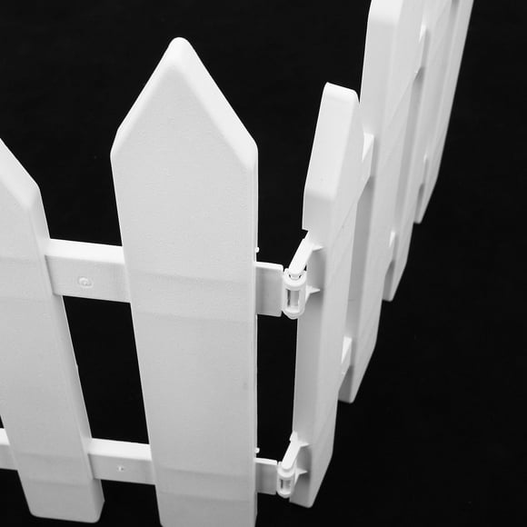 OULII 2Pcs White Plastic Yard Fence for Gardeners and Homeowners 11.8x11.8in