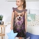 thumbnail image 4 of Fotbe Dog in Lavender Flowers Vestido de Dormir para Niñas de 3 a 10 Años, Mangas Cortas, Estilo Princesa, Pijama Camisón con Mangas Voladas-Small, 4 of 6
