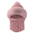 thumbnail image 2 of HJYCHN Winter Hats for Women Thermal Hat with Integrated Scarf for Cold Weather Windproof Riding and Outdoor Activities Winter Hat Pink One Size, 2 of 2