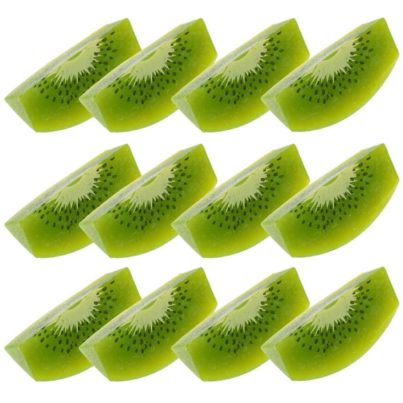 IDEANATEGRATE 12Ud Rodaja De Kiwi Verde En PVC Para Adorno De Y Exhibición