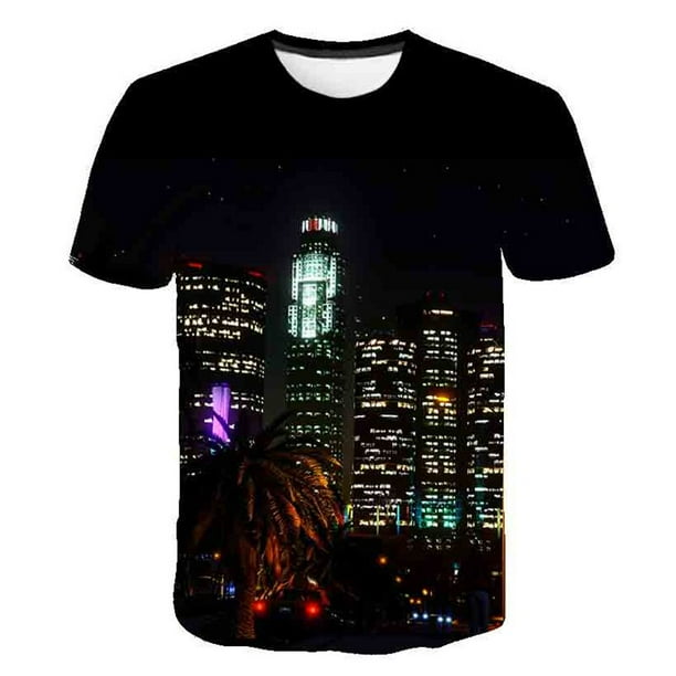 2023 verano nuevo Grand Theft Auto camisetas ropa niños dibujos animados Casual GTA5 camisetas disfraces niños niñas Tops camisetas Clothing12M Gao Jinjia LED