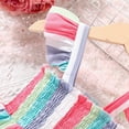 thumbnail image 6 of PINQI Swing Dress for Toddler Girls Baby Girls Tutu Dress Sleeveless Layered Summer Rainbow Mesh Girl Dress Suspender Princess Bow Dress, 6 of 7
