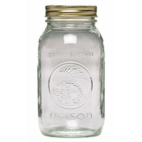 Mason Jars Ball Golden Harvest Vintage Fruit, 1 litro (paquete de 12)