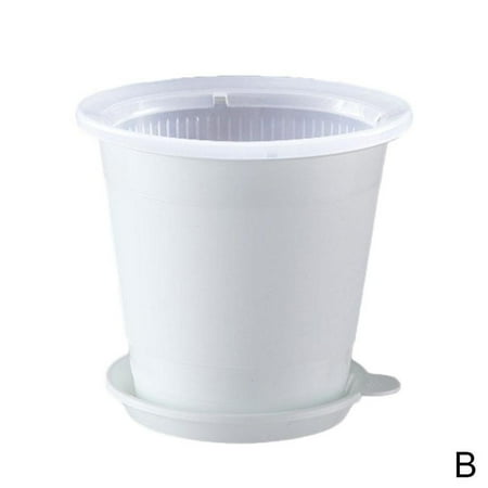 1xClear Plastic Orchid Pots With Holes Transparent Plants Succulent Flow J7S2
