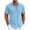 Light Blue, variant on Men's Casual Polo Shirts Short Sleeve Button Classic T-Shirts Linen Loose Fit Tees Lightweight Golf Top with Pocket Army Green