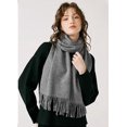 thumbnail image 3 of Foulard en Cachemire pour Femmes Hiver Pashmina Châle Foulards Wraps. Gris, 3 of 4