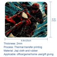 thumbnail image 5 of Motorcycle Mousepad 8.3x9.8 Inch Square Non-Slip Rubber Bottom Printed Desk Mat - Suitable for Office and Gaming, 5 of 6