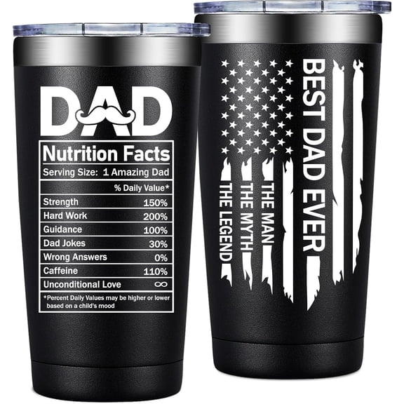 Dad Gifts - Dads Christmas Gift from Daughter, Son - Father''s Day Gifts for Dads - Best Dad Ever Tumbler Cup 20 oz
