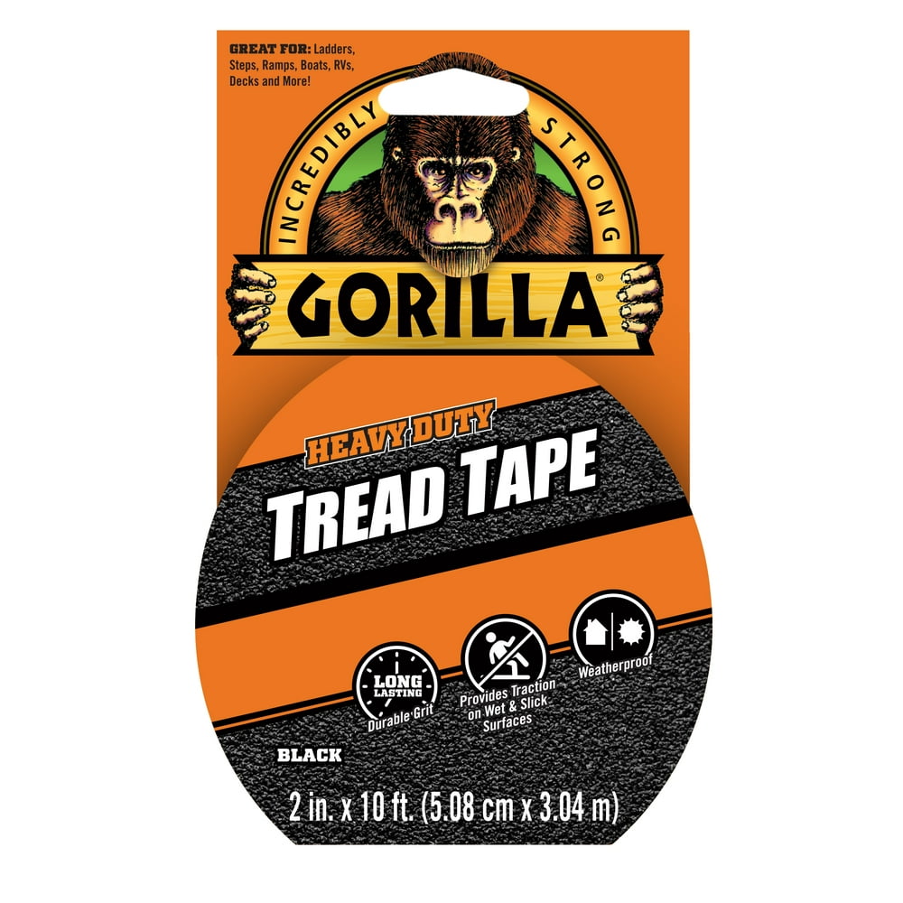 Gorilla Glue Tread Tape, 10 Foot, single roll, Pack of 1, Black