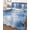 White Blue, variant on Quilt King Size Bedding Set, Christmas Reversible Summer Quilt 3 Pieces, Cottagecore Farmhouse Xmas Tree Snowflake Lightweight Bedspreads Coverlets with 2 Pillow Shams for All Seasons