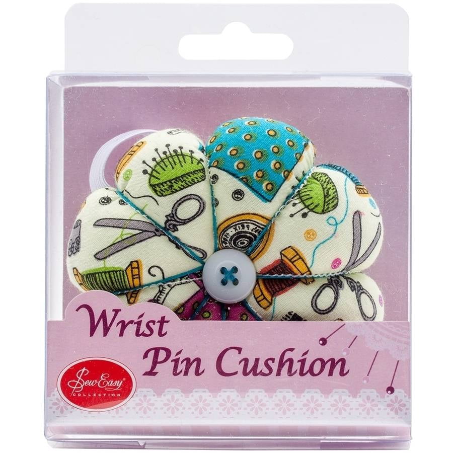 Cute Floral Wrist Pin Cushion For Sewing - 2 Pack With Adjustable Strap, Pink & Purple Pumpkin Design - View #8