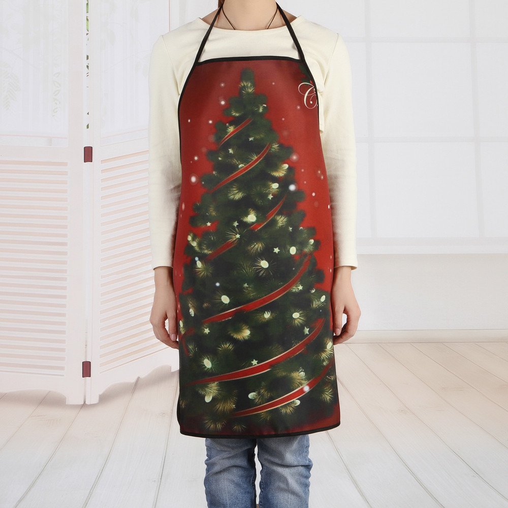 Christmas Decoration Waterproof Apron Christmas Dinner Party Apron