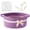Purple, variant on Small Woven Rope Storage Basket with Bow and Ribbons and Gift Bags, Red Gift Baskets Empty, Kids & Baby Toys Basket with Handles, Bowknot Decorative Baby Gift Basket for Toys