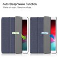 thumbnail image 3 of Allytech iPad 7th Generation Case with Pencil Holder, iPad 10.2 2019 Case, Premium PU Leather Trifold Stand Smart Cover Support Auto Sleep Wake Hard PC Back Shell for Apple iPad 7th Gen,Darkblue, 3 of 9