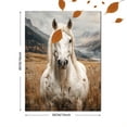 thumbnail image 3 of Qisvanset 12x16 Inch White Mountain Horse Canvas Wall Art, Wild Mustang Rustic Farmhouse Western Home Decor, 3 of 8