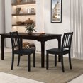 thumbnail image 4 of Costway Wood Dining Chair Set of 2 with Rubber Wood Legs Curved Backrest for Kitchen Black, 4 of 10