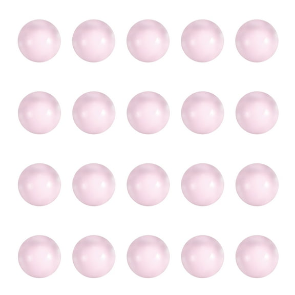 Uxcell 20 Pcs Quartz Pearl Balls, 12mm Round Glass Crystal Loose Beads for Vase Filler, Resin Art, Jewelry Making, DIY Crafts, Home Decoration, Pink