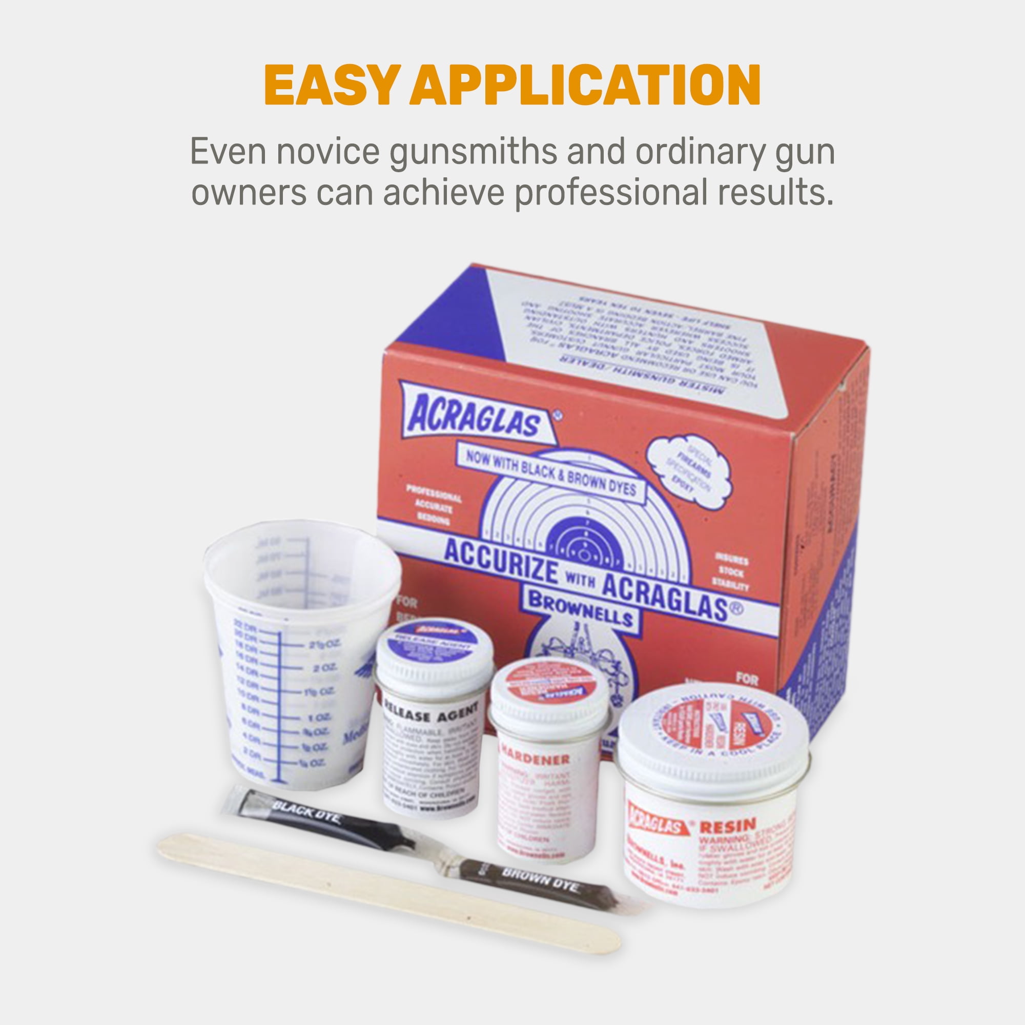 Brownell Acraglas Gel - Firearm Bedding Compound Kit